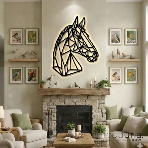 At Figürü Lazer Kesim Duvar Tablosu