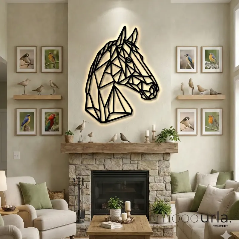 At Figürü Lazer Kesim Duvar Tablosu