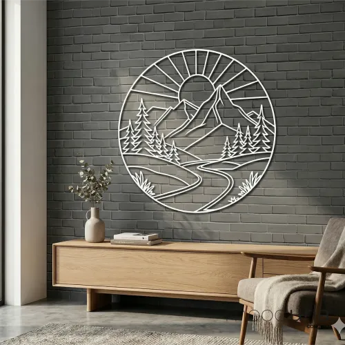 Manzara Lazer Kesim Duvar Tablosu